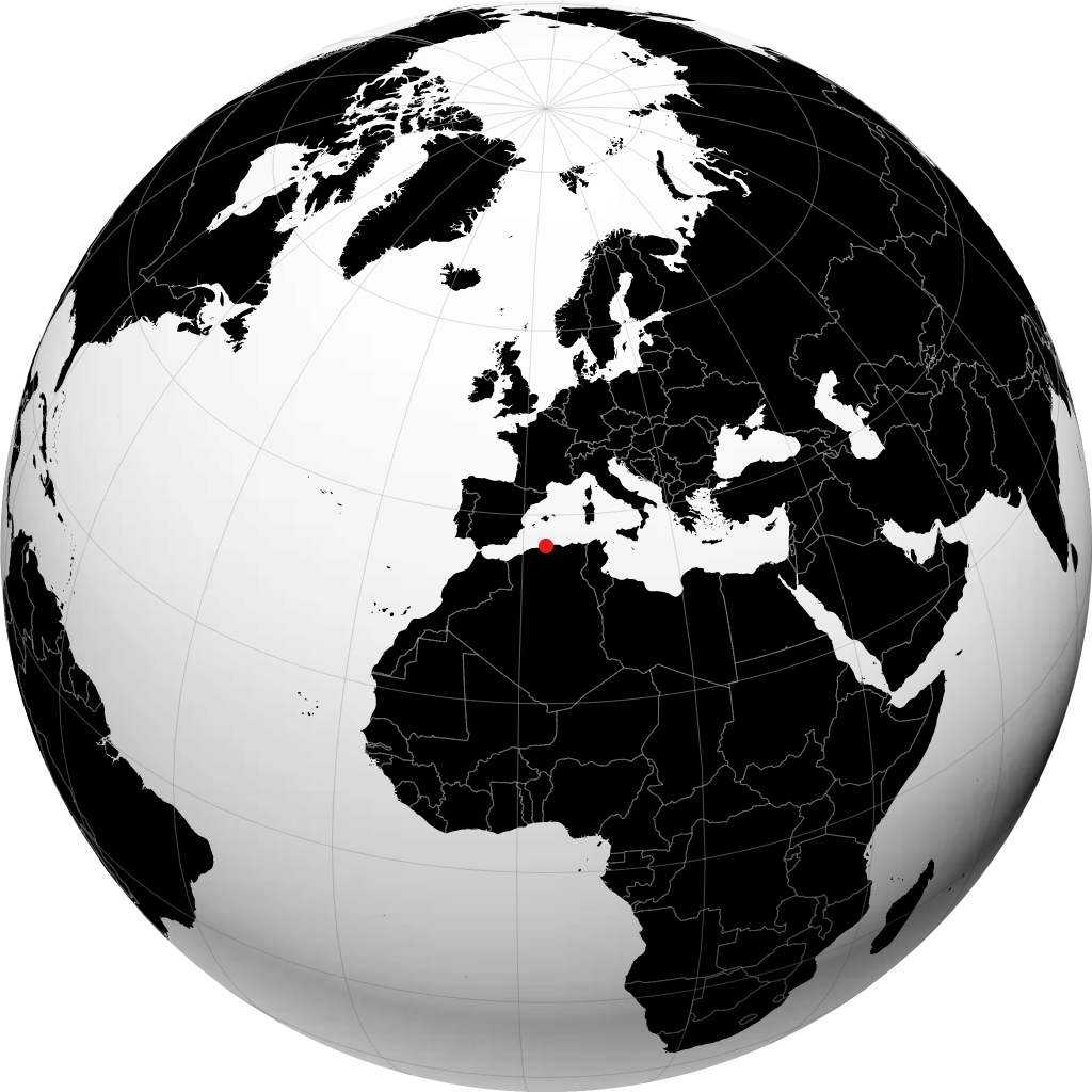 Alger på globusen