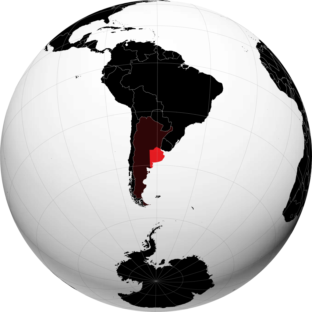 Buenos Aires-provinsen på globusen