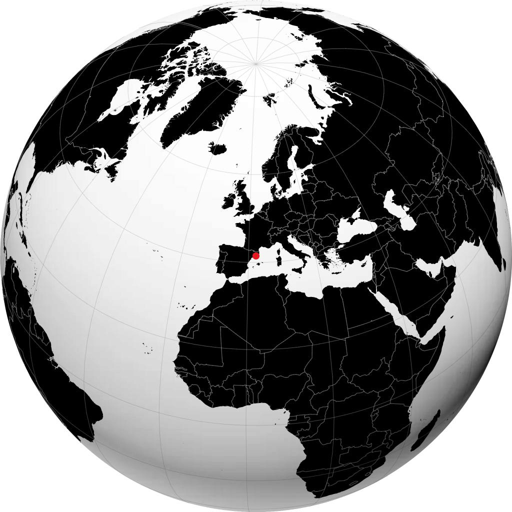 Badalona på globusen