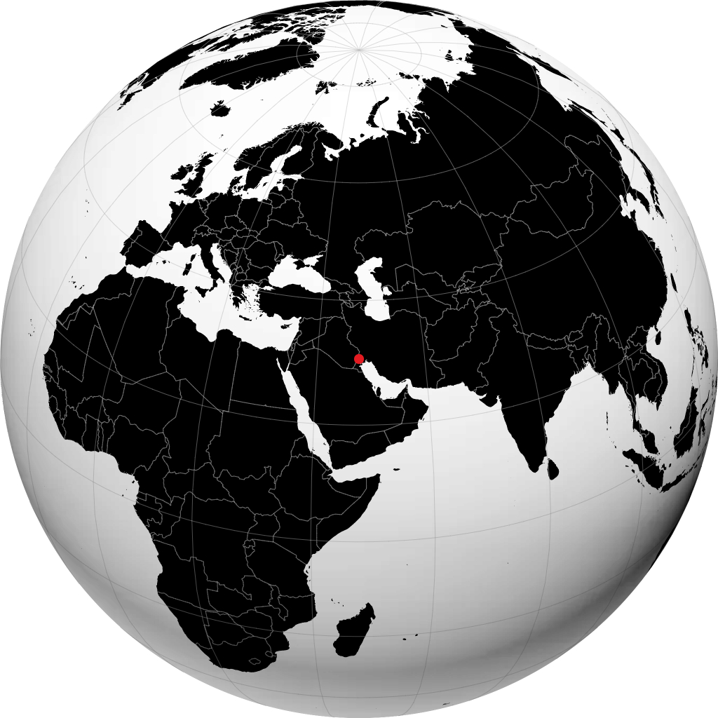 Basrah på globusen