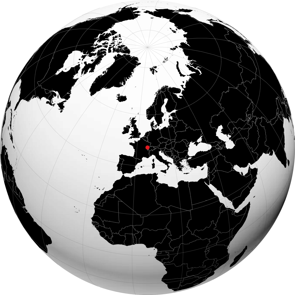 Besançon på globusen