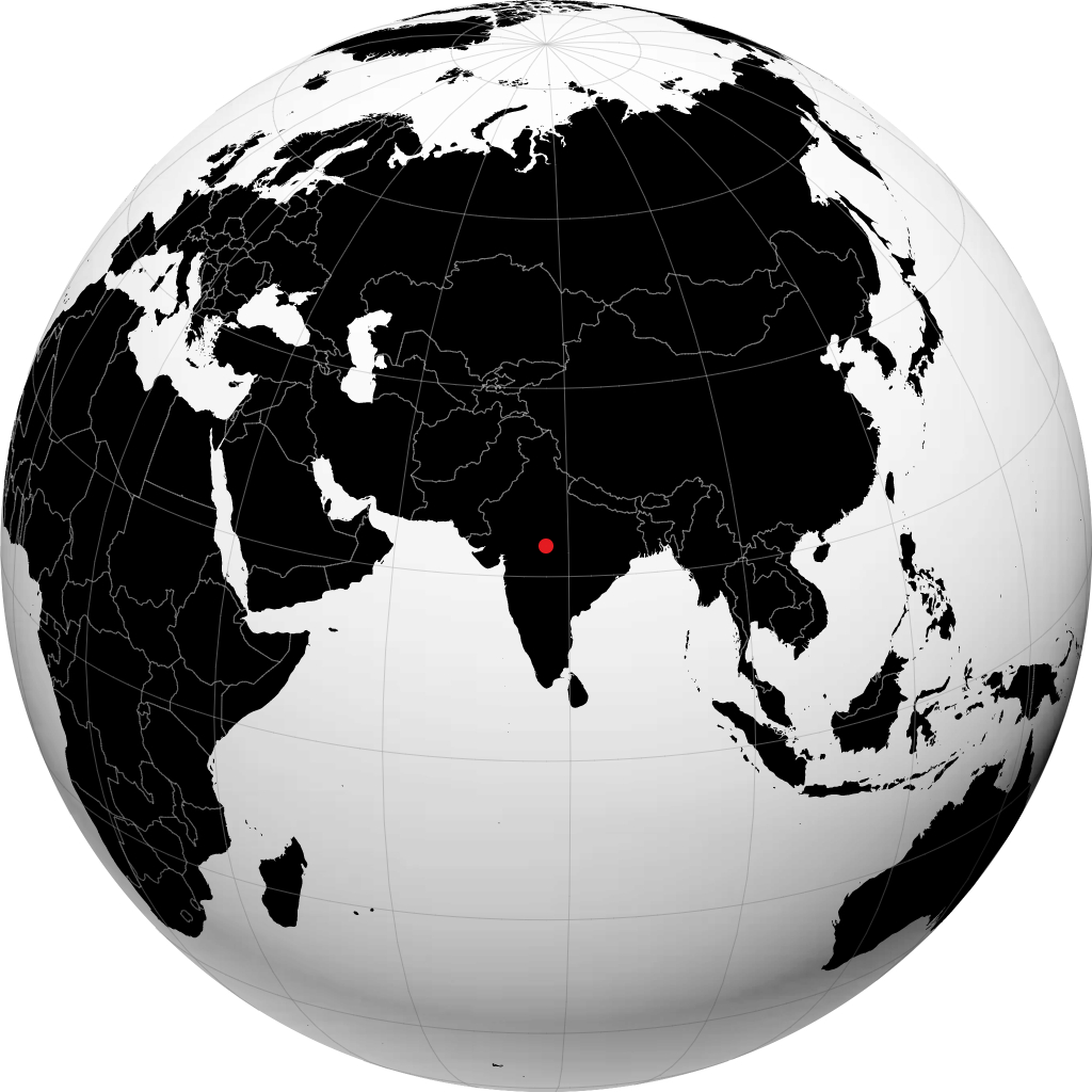 Bhopal på globusen