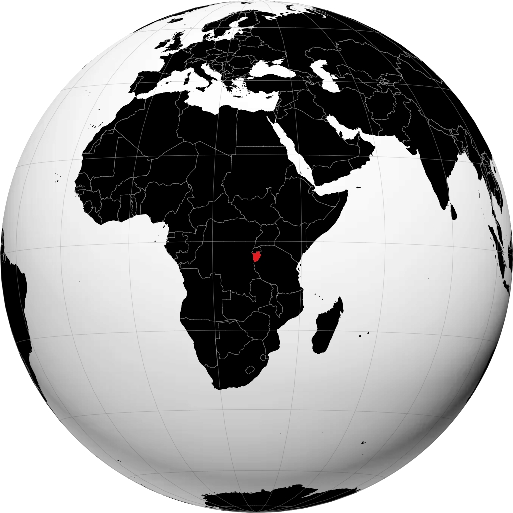 Burundi på globusen