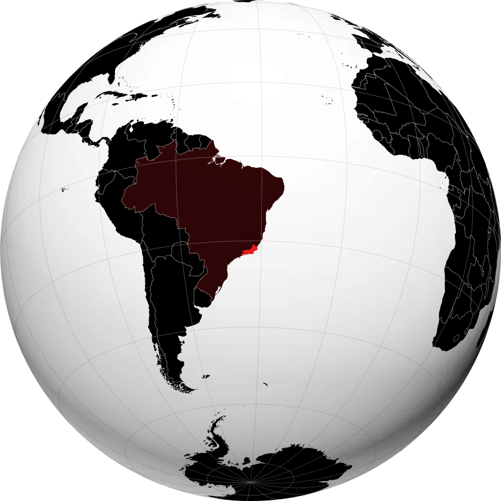 Rio de Janeiro fylke på globusen