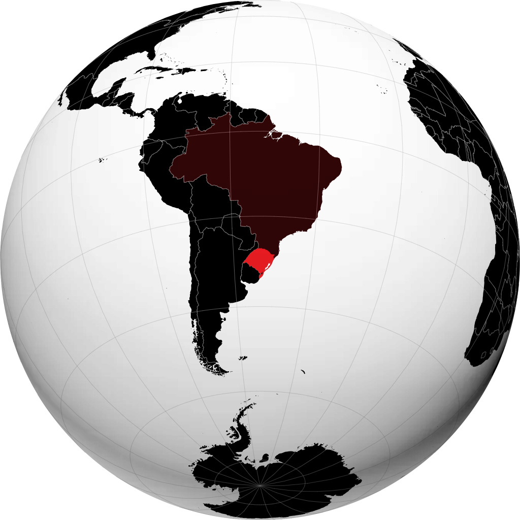 Rio Grande do Sul på globusen