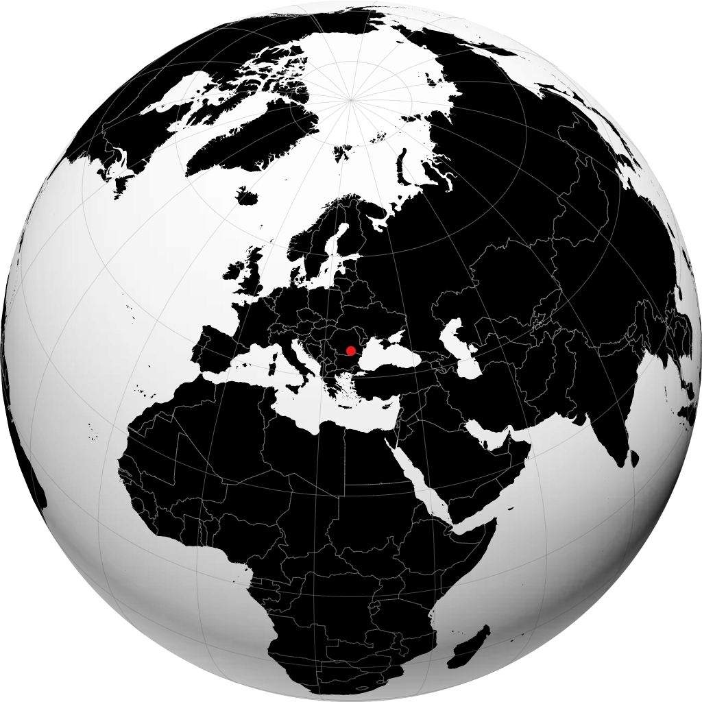 Bucuresti på globusen