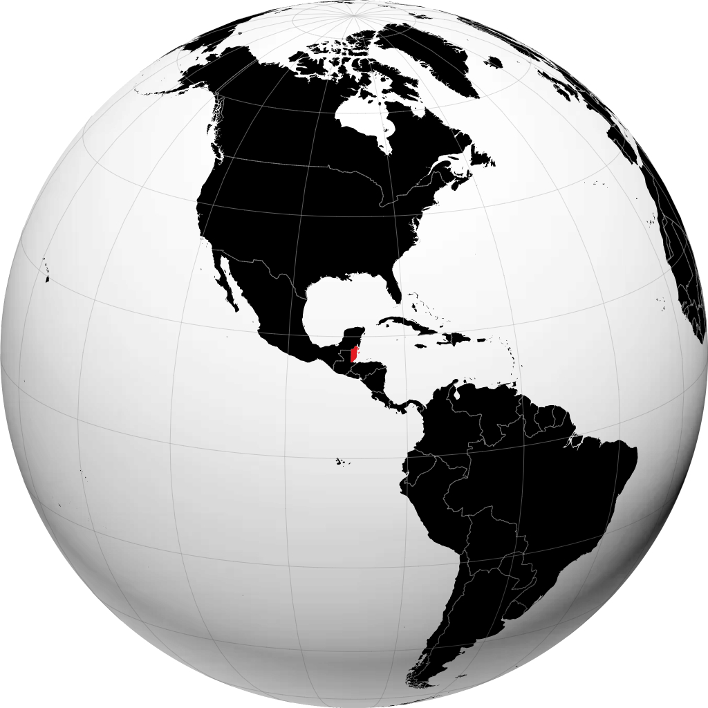Belize på globusen
