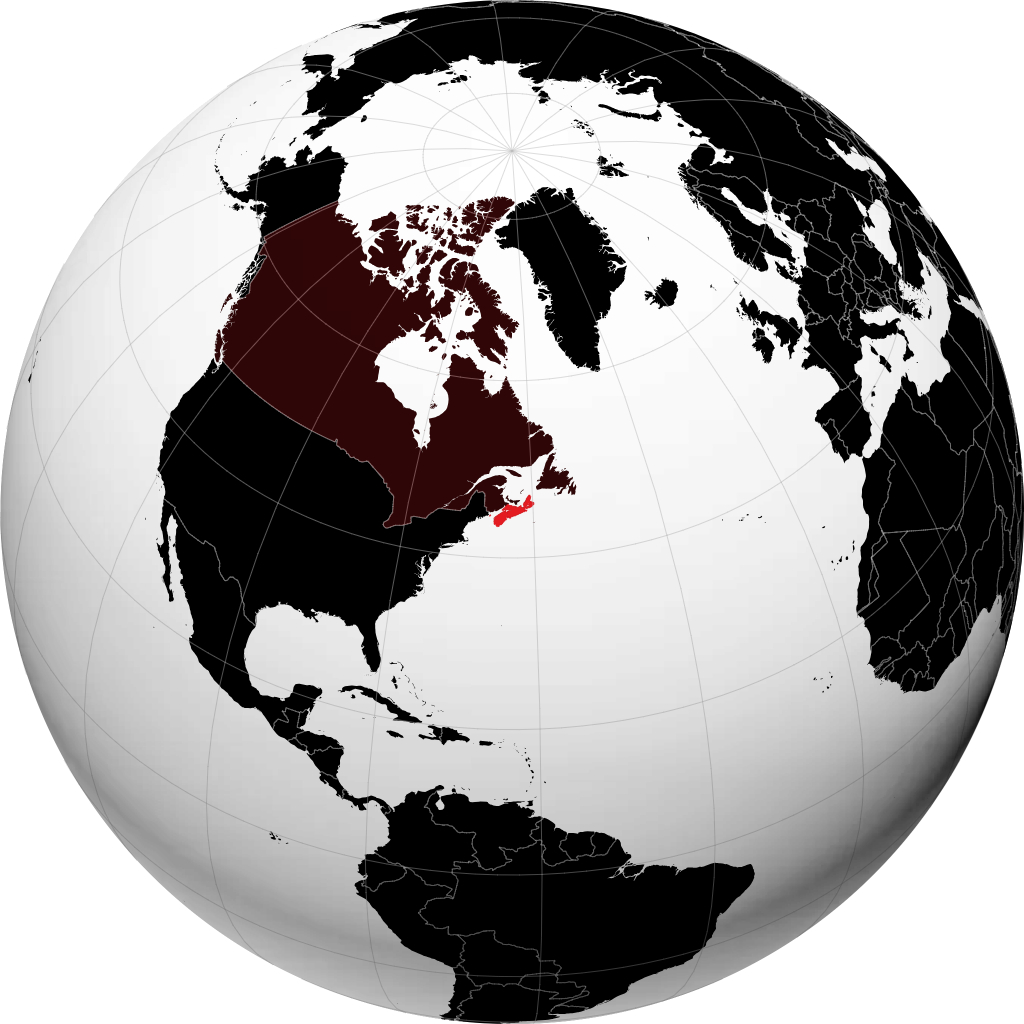 Nova Scotia på globusen