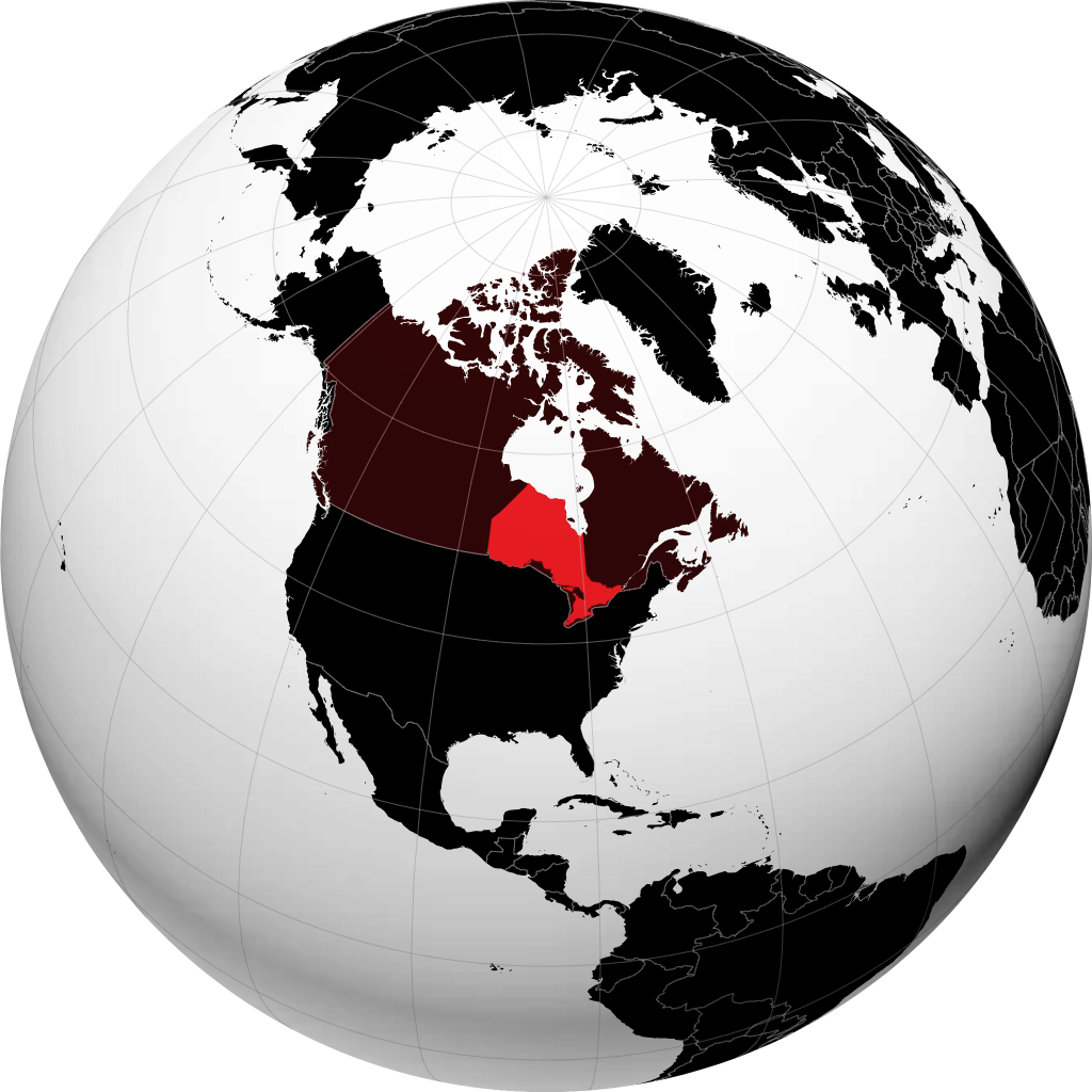 Ontario på globusen