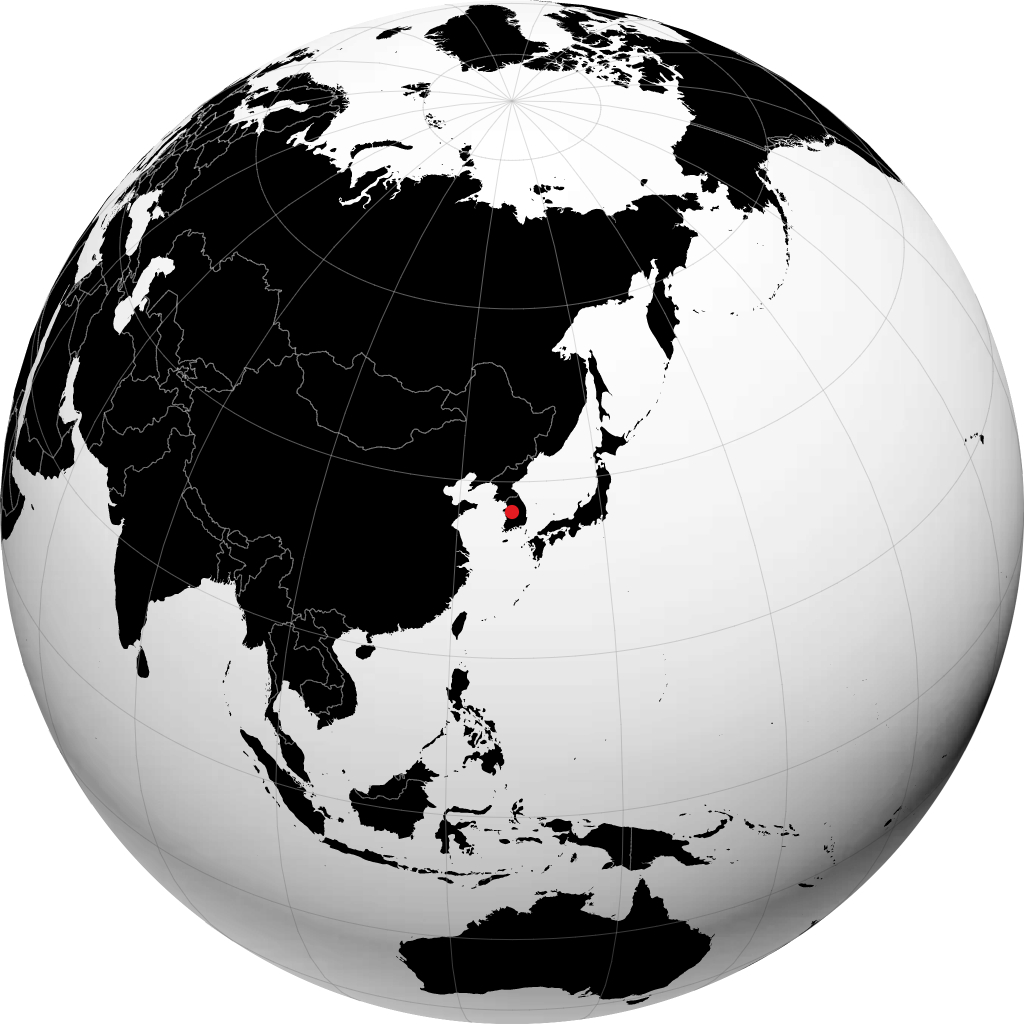 Cheongju på globusen