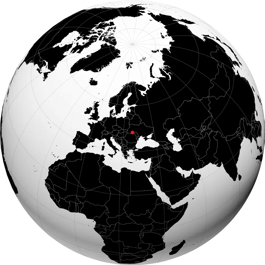 Chernivtsi på globusen