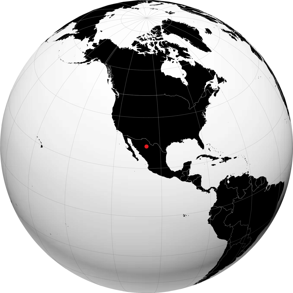 Chihuahua City på globusen