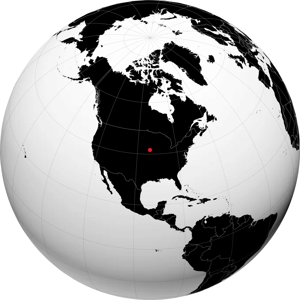 Des Moines på globusen