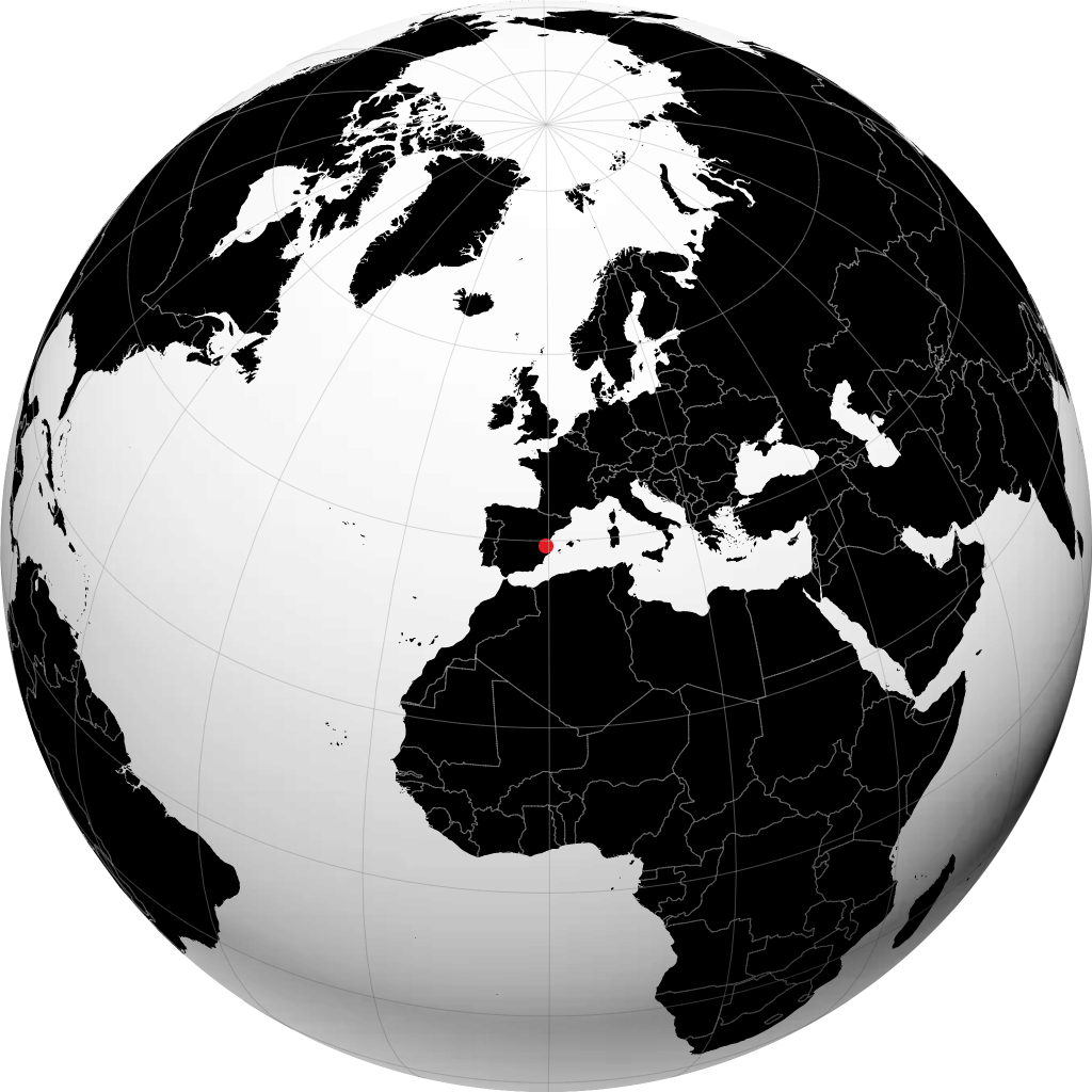 Valencia på globusen