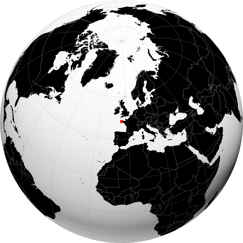 Brest på globusen