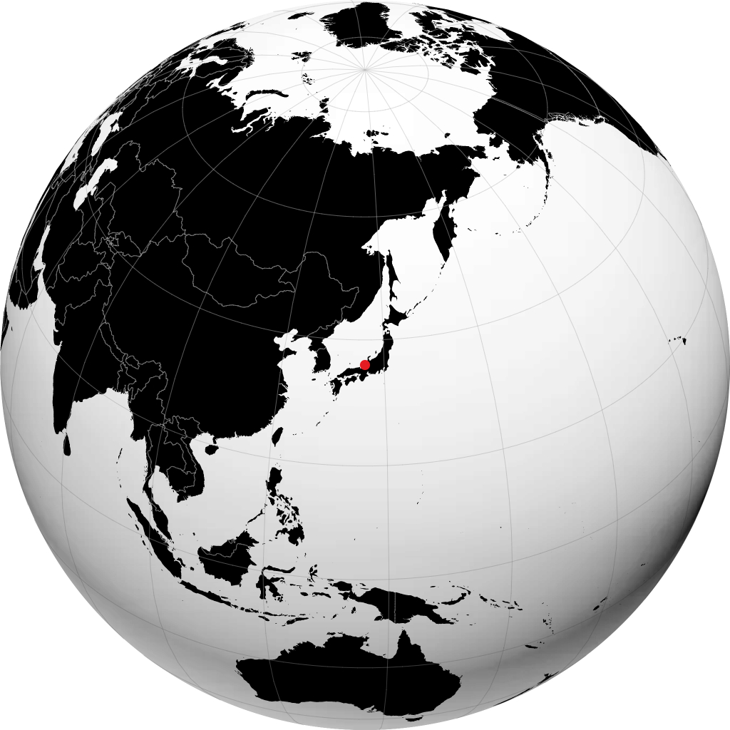 Fukui-shi på globusen