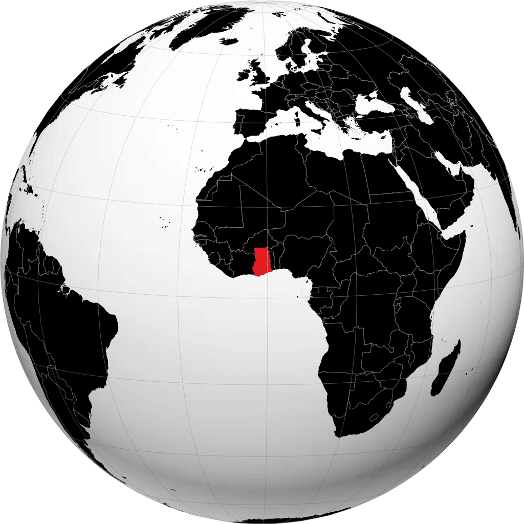 Ghana på globusen