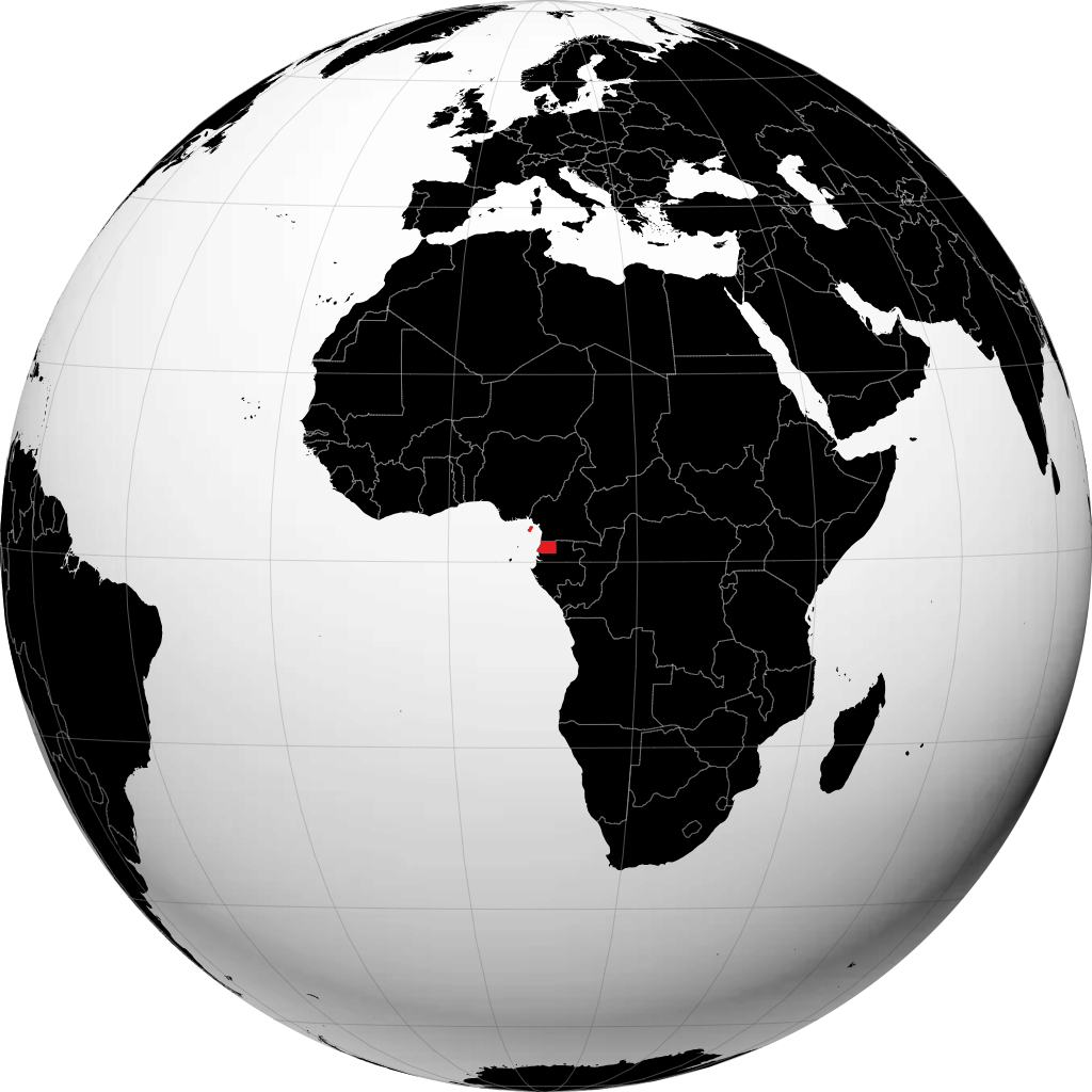 Ekvatorial-Guinea på globusen
