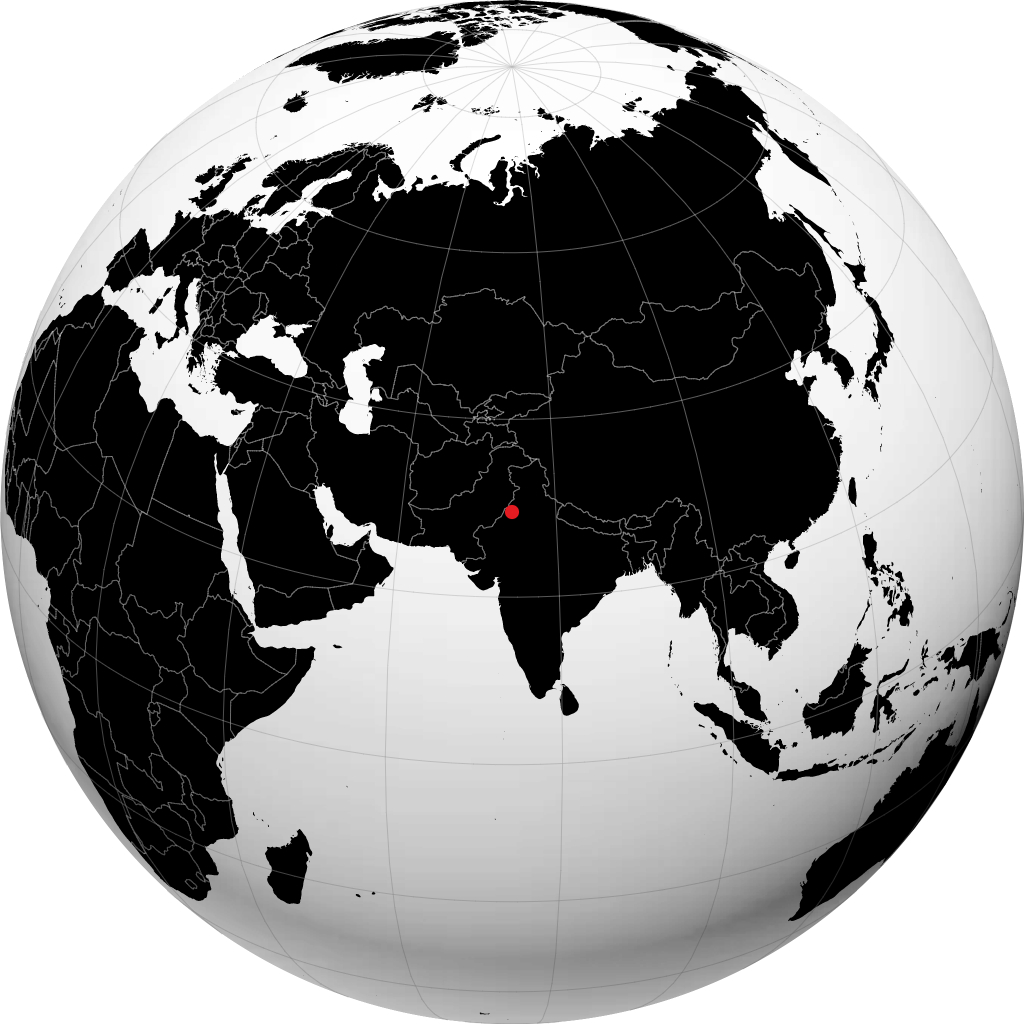 Hanumangarh på globusen
