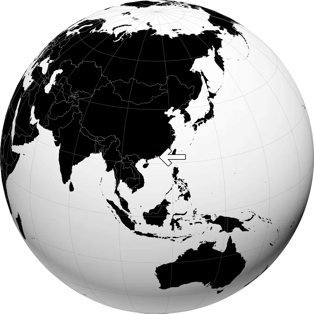 Hongkong på globusen