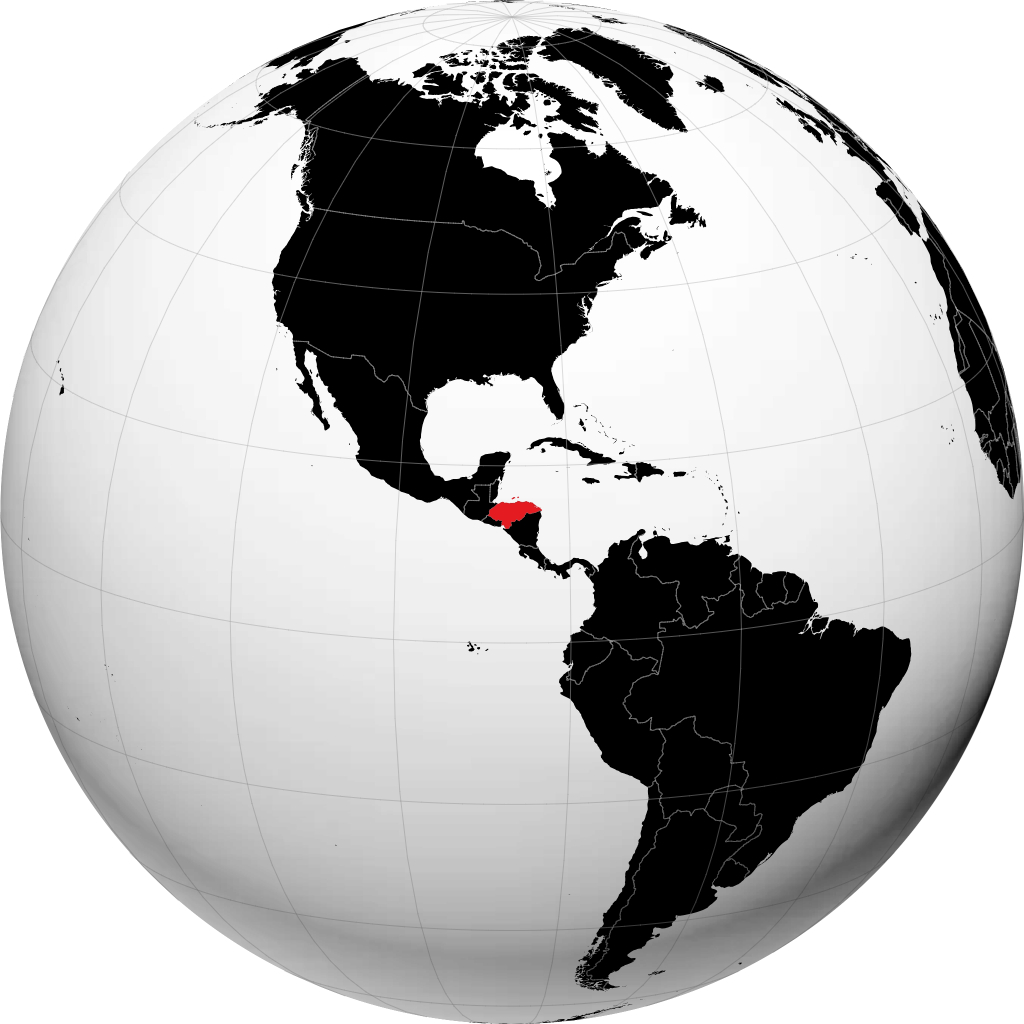 Honduras på globusen