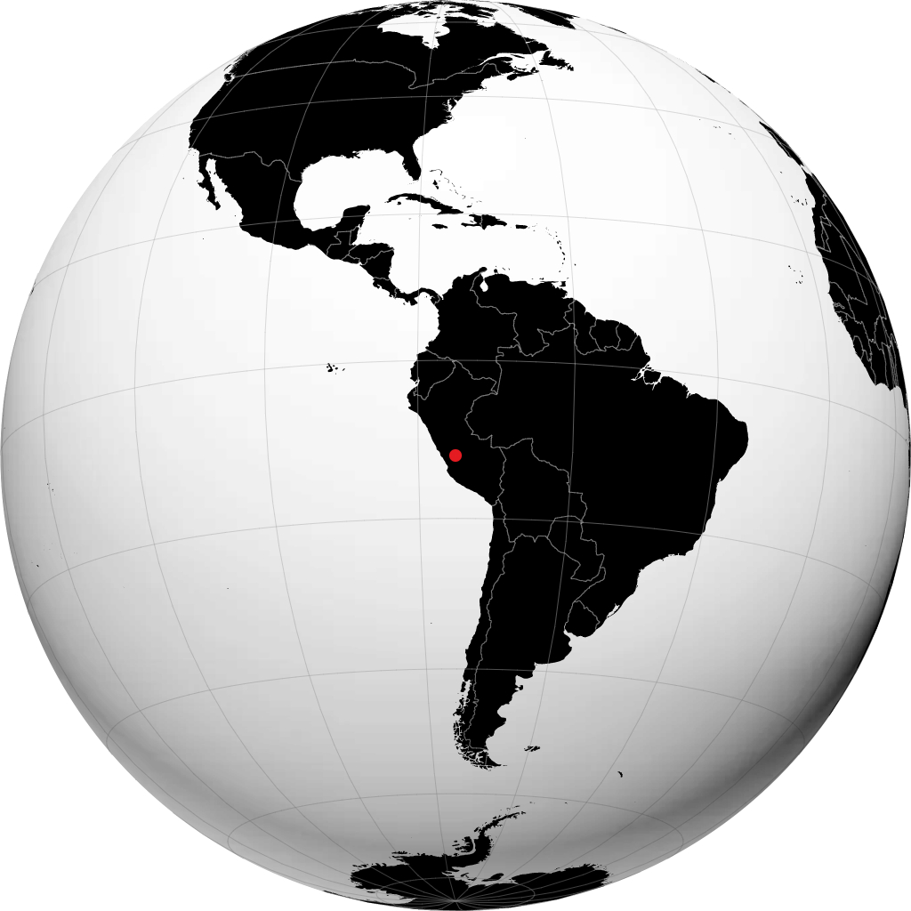 Huancayo på globusen