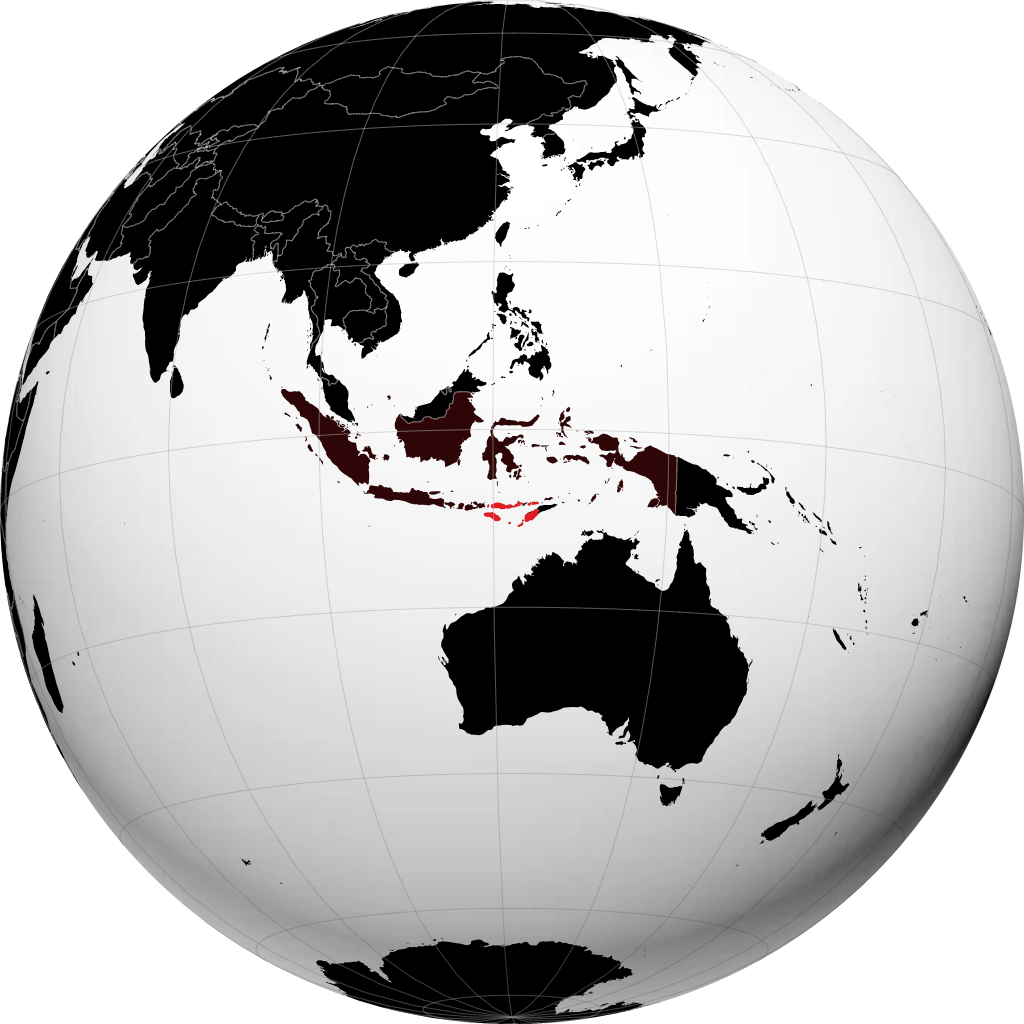 Nusa Tenggara Timur-provinsen på globusen
