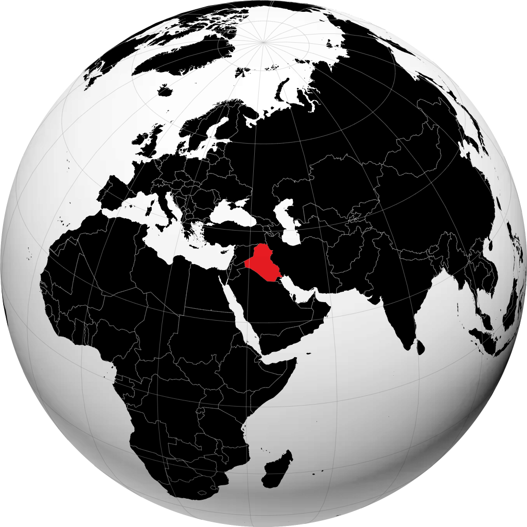 Irak på globusen