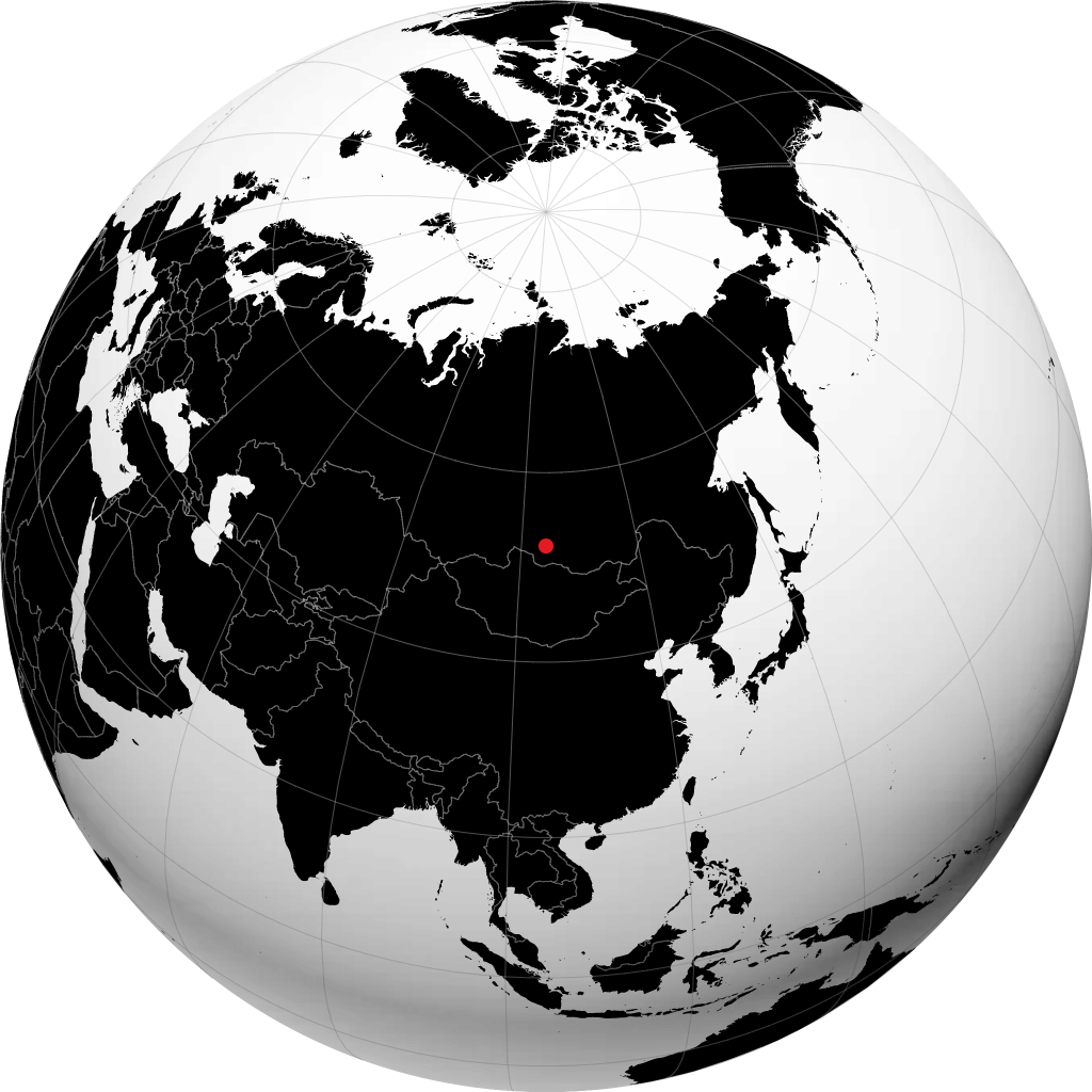 Irkutsk på globusen