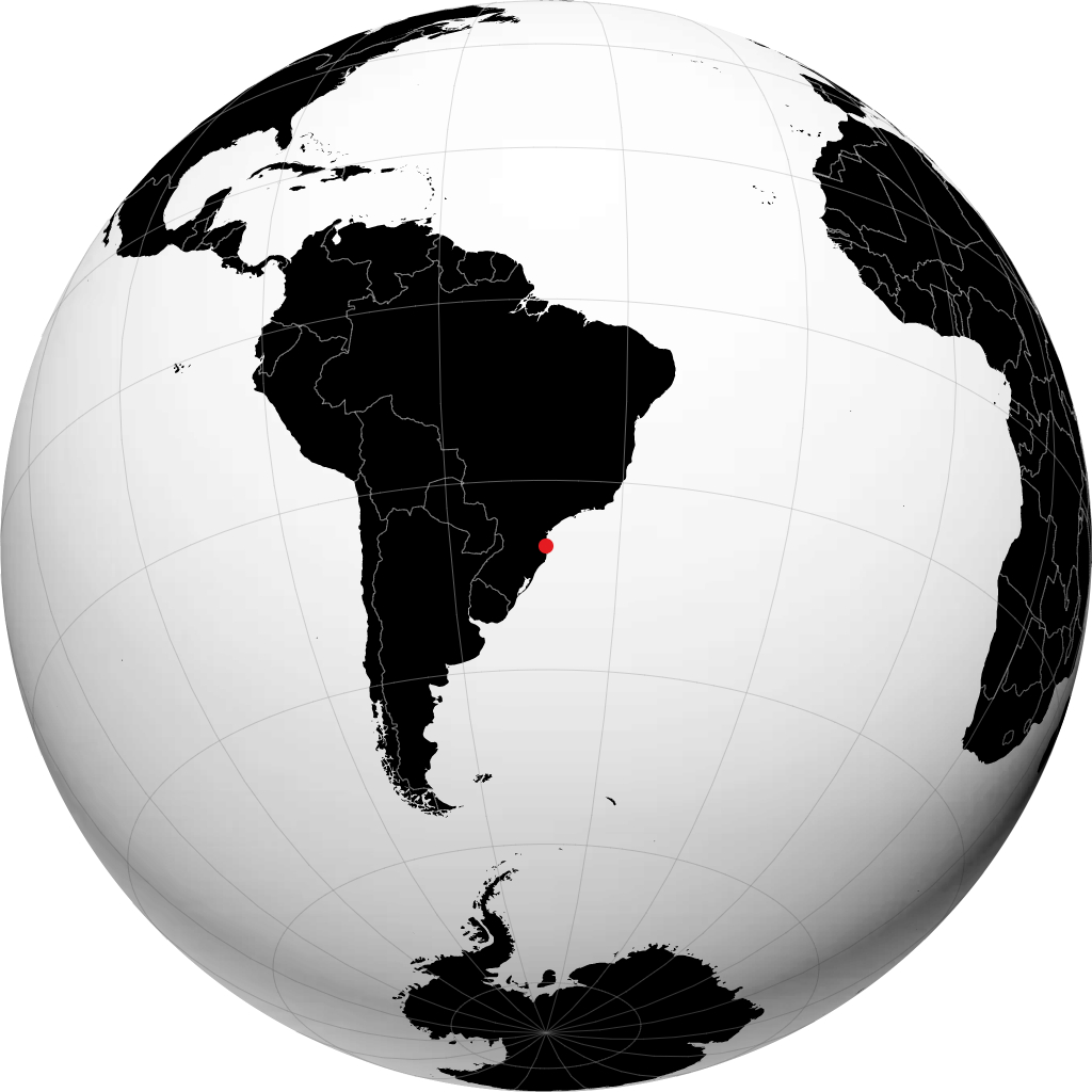 Itajaí på globusen