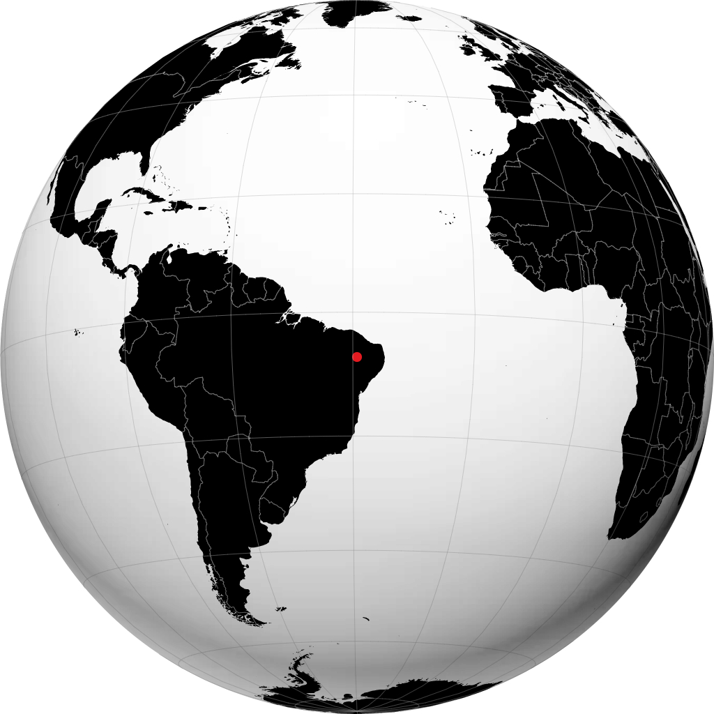 Juazeiro do Norte på globusen