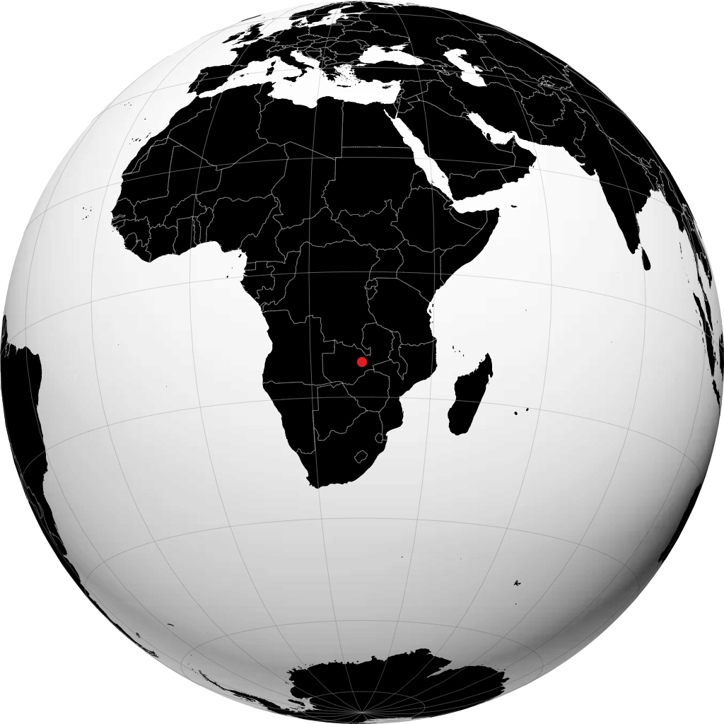 Kabwe på globusen