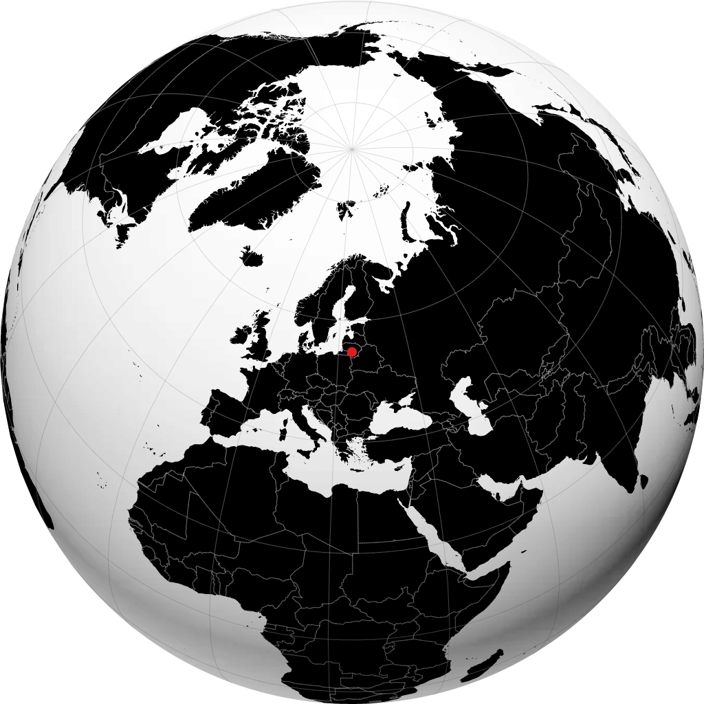 Kaunas på globusen