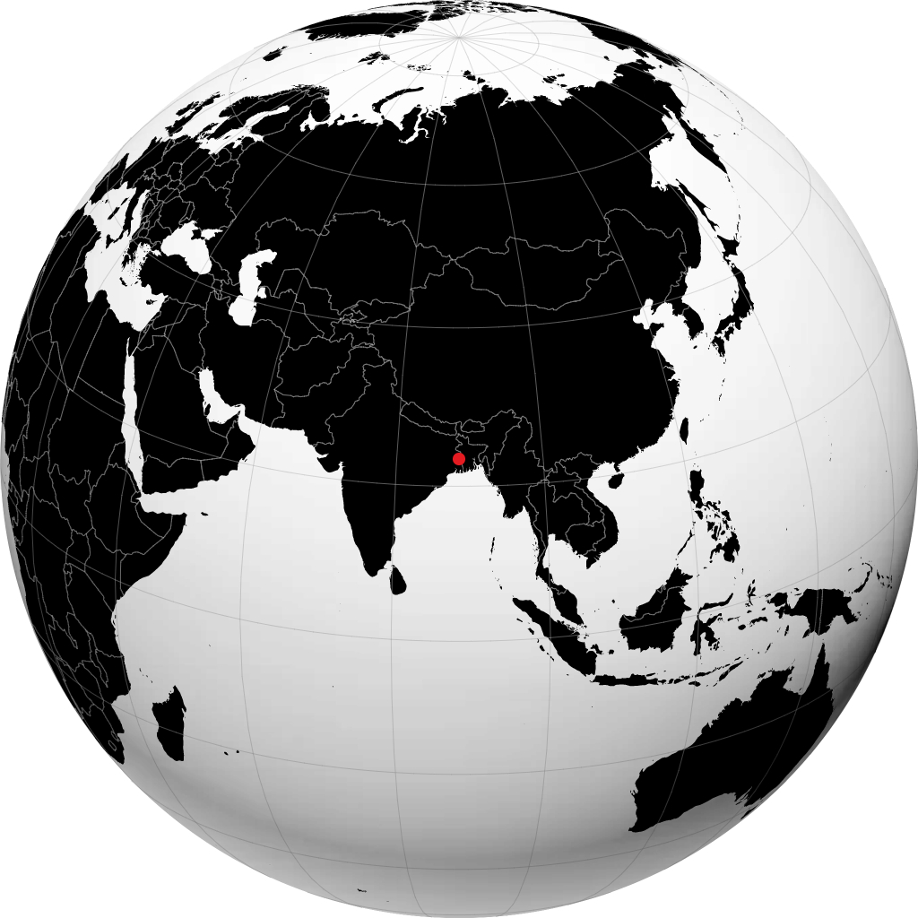 Krishnanagar på globusen