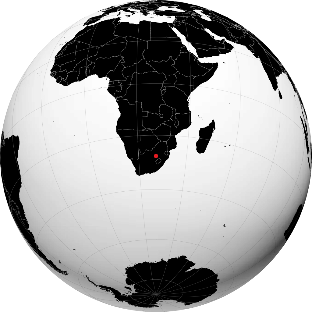 Kroonstad på globusen