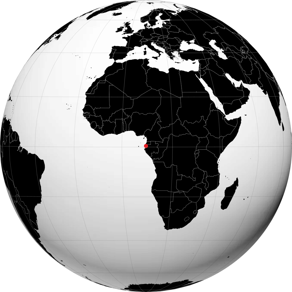 Libreville på globusen