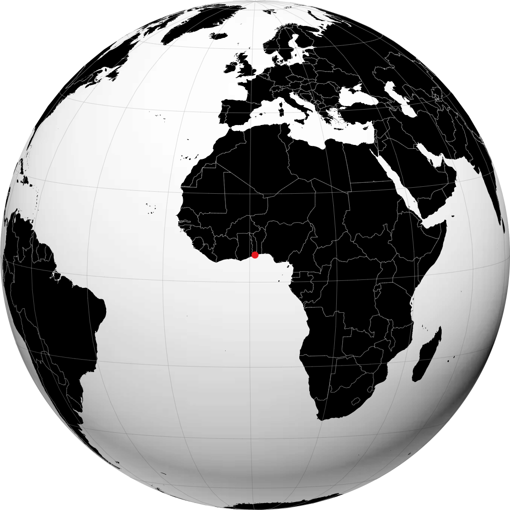 Lomé på globusen