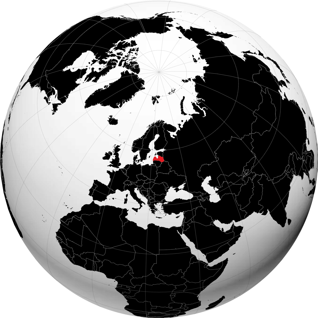 Latvia på globusen