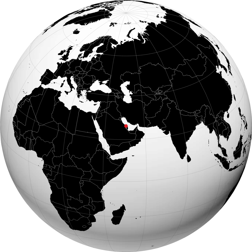 Manama på globusen