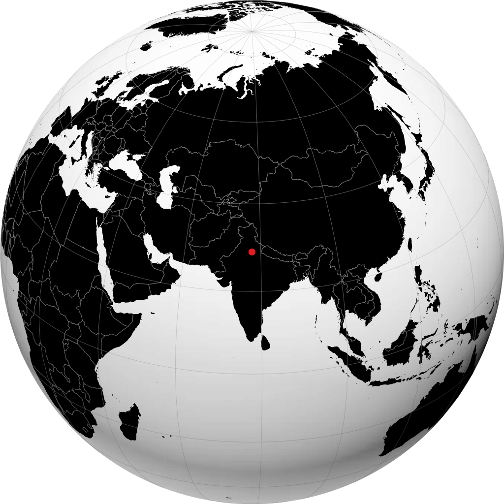 Meerut på globusen