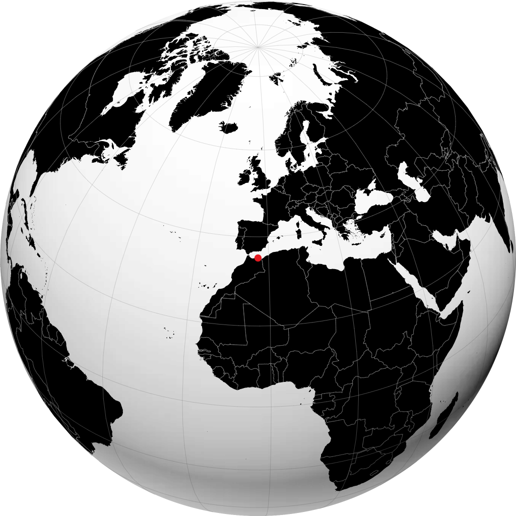 Melilla på globusen