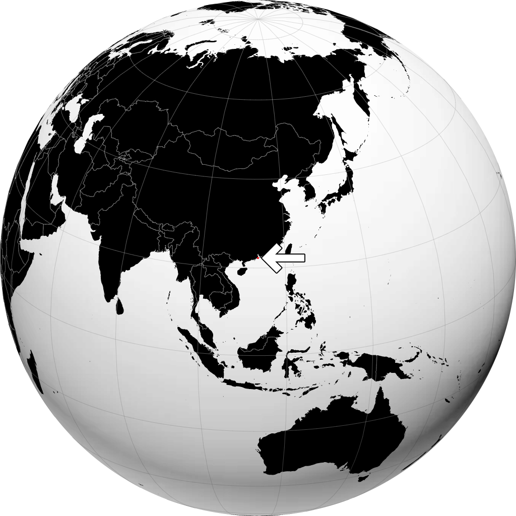 Macau på globusen