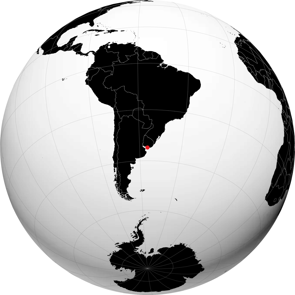 Montevideo på globusen