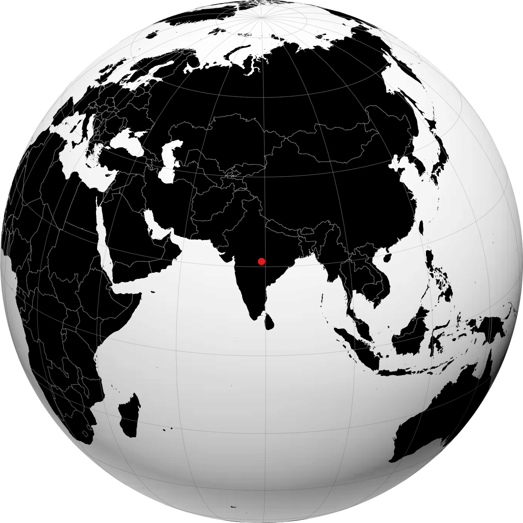 Nagpur på globusen