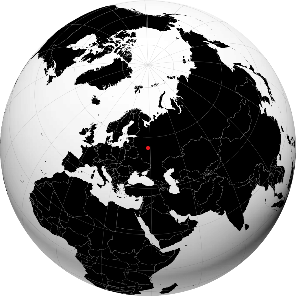 Noginsk på globusen