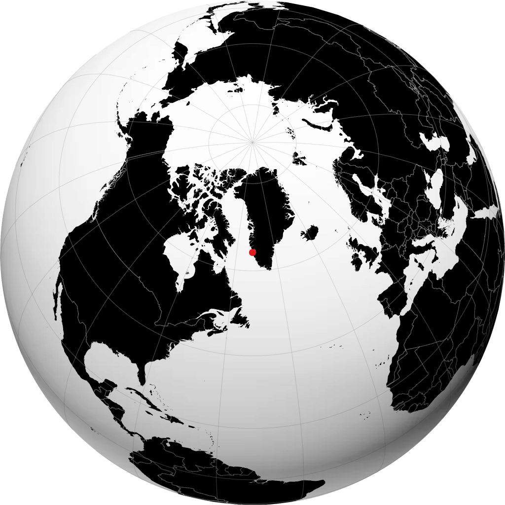 Nuuk på globusen