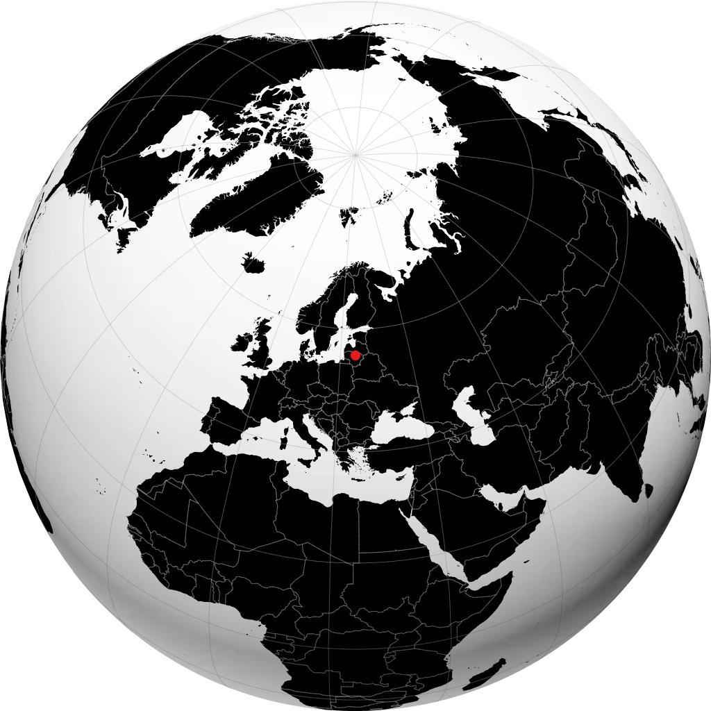 Panevezys på globusen