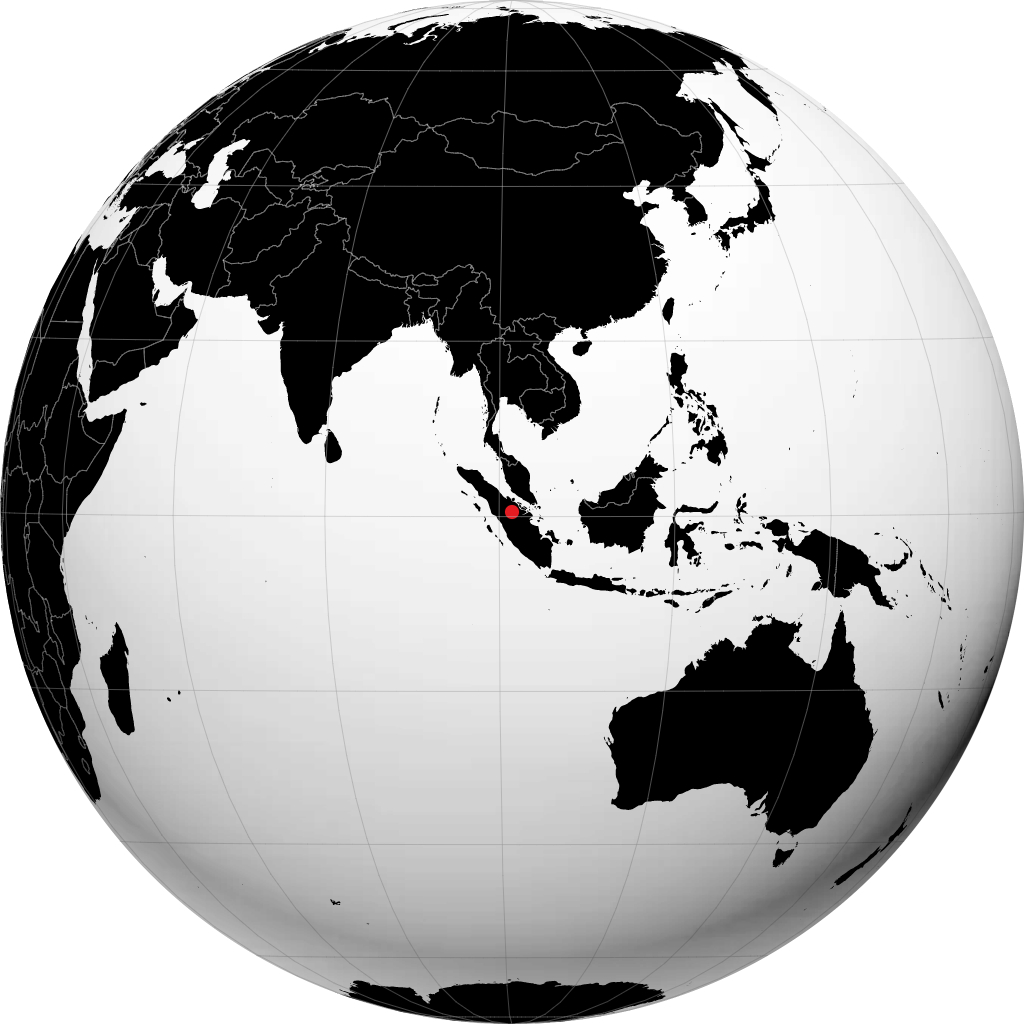 Pekanbaru på globusen