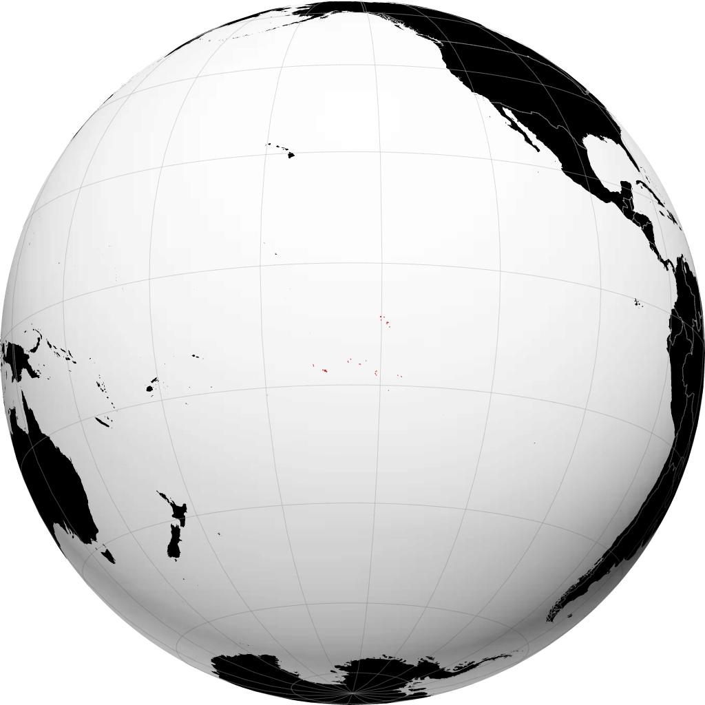 Fransk Polynesia på globusen