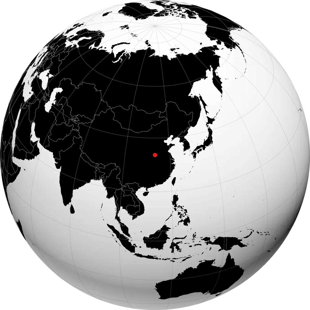 Pingdingshan på globusen
